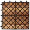 Decking Tiles Vertical Pattern 11.8"x11.8" Acacia Set of 30