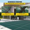 VEVOR Pool Safety Cover, Inground Pool Cover Fit for PP Material, Rectangle Inground Safety Pool Cover Green