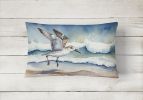 Birds, Birds, Birds Throw Pillow Throw Pillow for Indoor Couch Bed Outdoor Patio Washable, Sanderling 7524,12Hx16W
