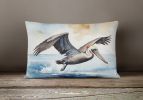 Birds, Birds, Birds Throw Pillow Throw Pillow for Indoor Couch Bed Outdoor Patio Washable, Pelican Diving 7506,12Hx16W