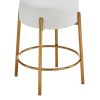24" Tall, Round Bar Stools, Set of 2 - Contemporary upholstered dining stools for kitchens