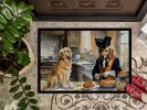 Golden Retriever Fall Kitchen Pumpkins Doormat Front Door Mat Indoor Outdoor Rugs for Entryway, Non Slip Washable Low Pile, 24H X 36W